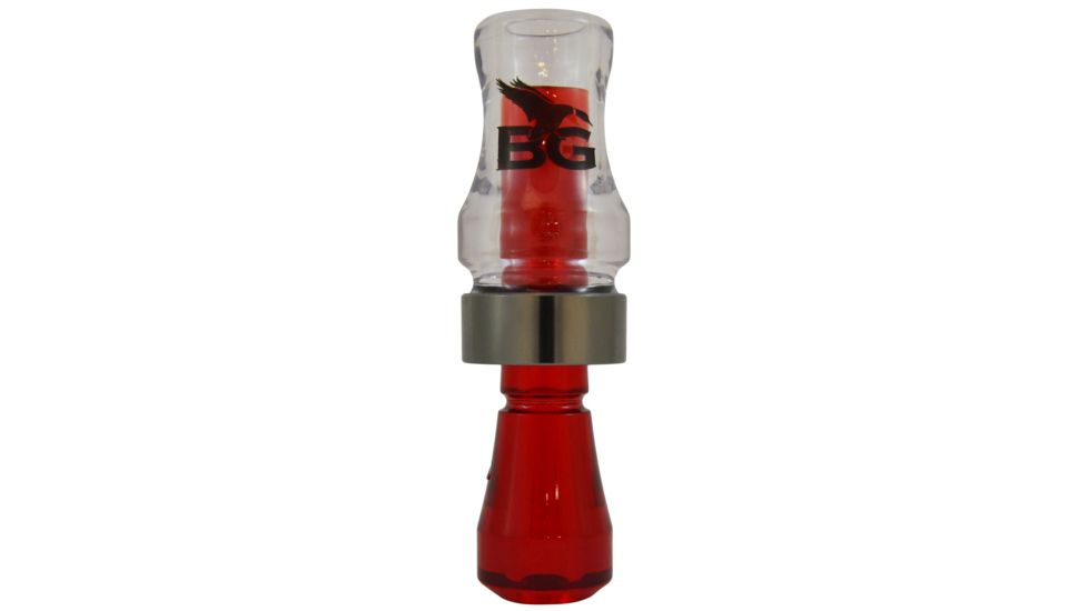 Buck Gardner Double Cross Short Barrel Double Reed, Polycarbonate, Clear/Red Translucent DN3PC-C/RT