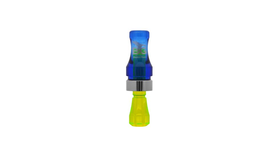 Buck Gardner Double Nasty SpitTech Double Reed, Polycarbonate, Blue/Fluorescent Green DNP-BLU/FG