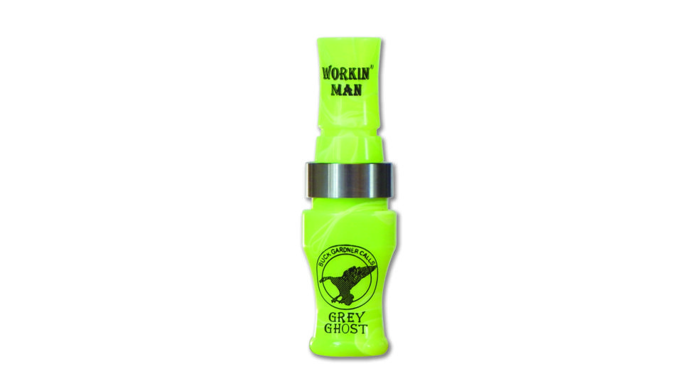 Buck Gardner Grey Ghost Canada Goose Call, Acrylic, Green Pearl/White GG-SWGPW
