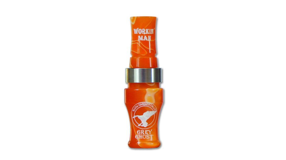 Buck Gardner Grey Ghost Canada Goose Call, Acrylic, Orange Pearl/White GG-SWOPW