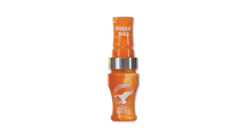 Buck Gardner Grey Ghost Goose Call, Acrylic/Poly, Swirl Orange Pearl/Smoke, ACP-GG-SWOPW/S