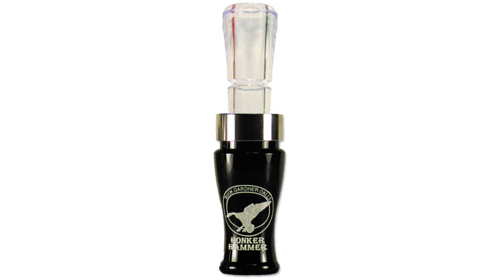 Buck Gardner Honker Hammer Goose Call, Acrylic/Poly, Black Pearl/Clear ACP-HHL-BP/CCH
