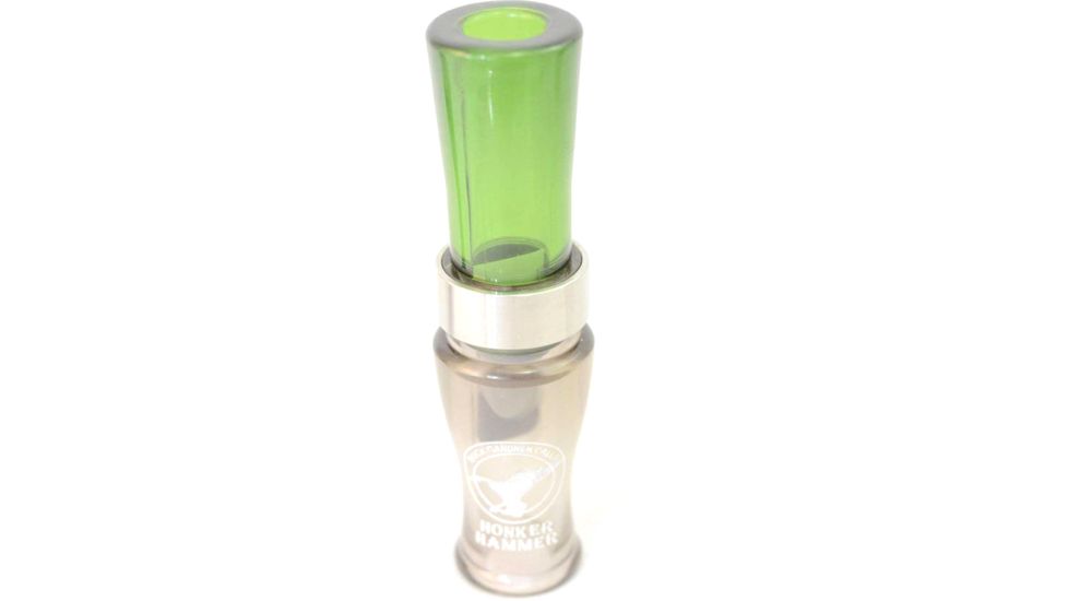 Buck Gardner Honker Hammer Goose Call, Acrylic/Poly, Smoke/Mallard Green, ACP-HHL-S/MGCM