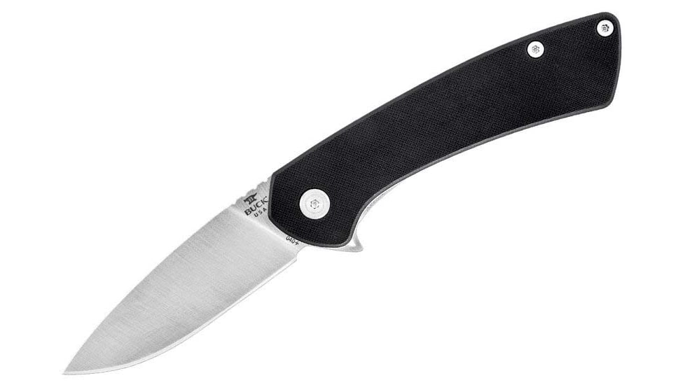 Buck Knives 040 Onset Folding Knife, 3 3/8in, S45VN, Drop Point, Stainless, Black, 4.78, 0040BKS