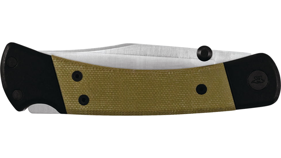 Buck Knives 110 Hunter Sport Folding Knife, 3.75 in, S30V Stainless Steel, Clip Point Blade, Satin, Micarta Handle, 0110GRS5B/13294