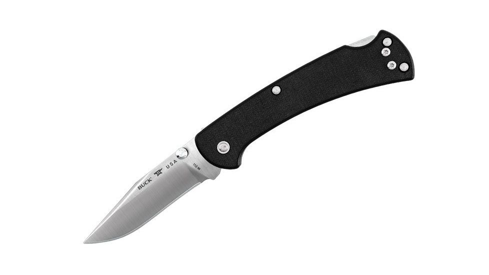 Buck Knives 112 Slim Pro Folding Knife, 3in, S30V Vanadium, Black Micarta/G10 Handle 0112BKS6