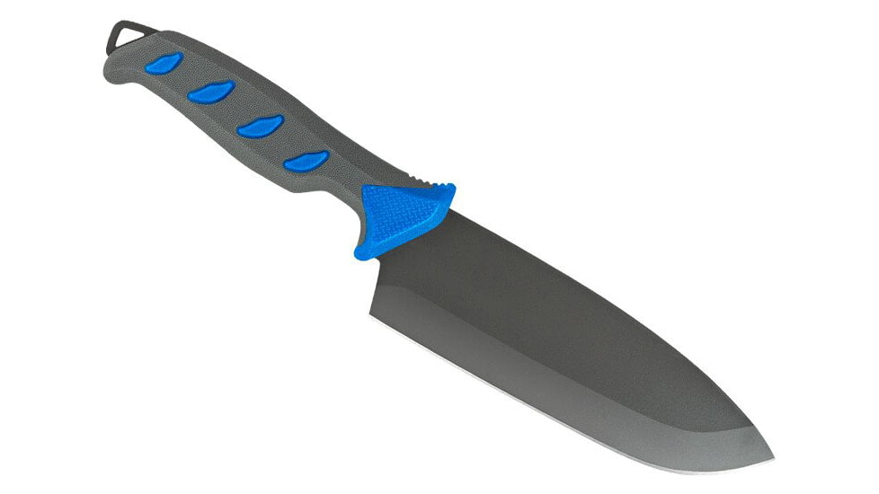 Buck Knives 150 Hookset Fixed Blade Knives, 6.35in, 5Cr15MoV Steel, Straight, Cleaver Shape, Blue/Gray Saltwater, Nylon Handle, 0150BLSB/13281