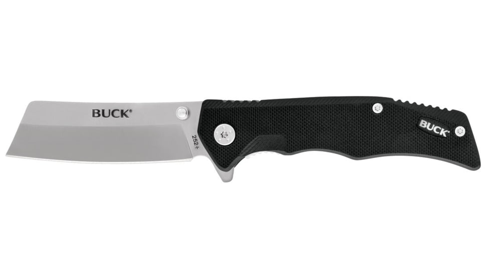 Buck Knives 252 Trunk Knife, 2.875in, 7Cr Stainless Steel, Straight, G10, Satin, Black, 0252BKSB/13090