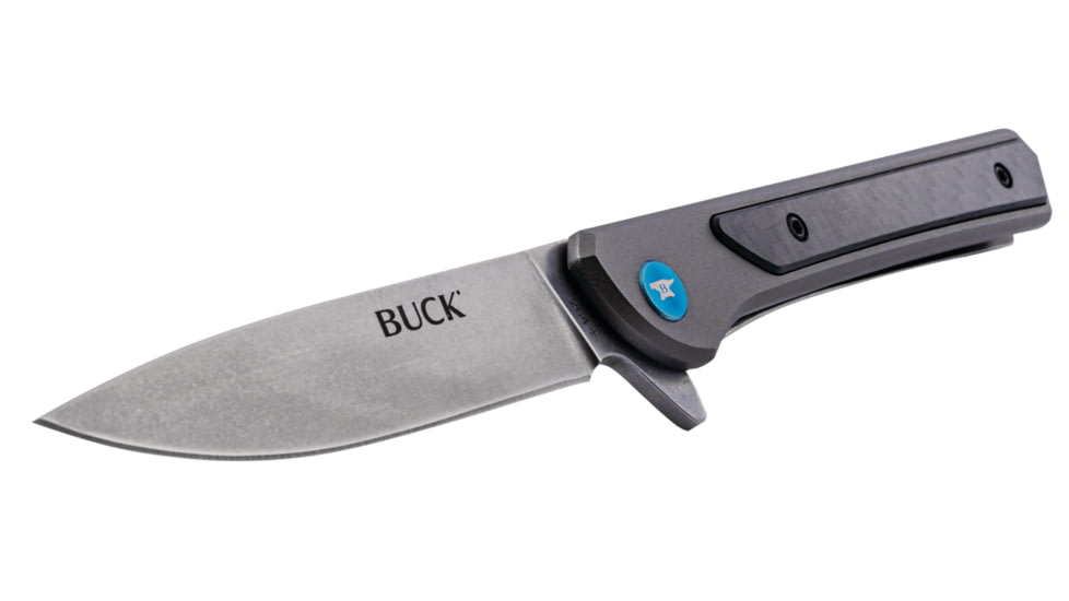 Buck Knives 264 Cavalier Knife, 3.6in, 7Cr Stainless Steel, Straight, Aluminum, Satin, 0264GYSB/13245