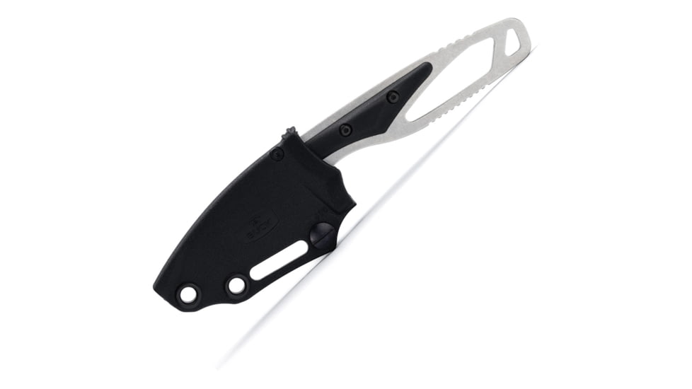 Buck Knives 630 Paklite 2.0 Hide Fixed Blade Knife, 2.75in, 6.75in Overall, Stonewash 420HC Stainless Blade, Drop Point Blade, Black GFN Handle, Black Polypropylene Belt Sheath, 13496