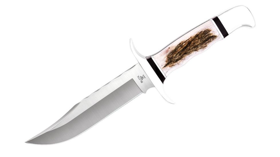 Buck Knives 640 XL Fixed Blade Knife, 6 5/8in 440C Steel with Custom Filework Blade 0640EKSLE