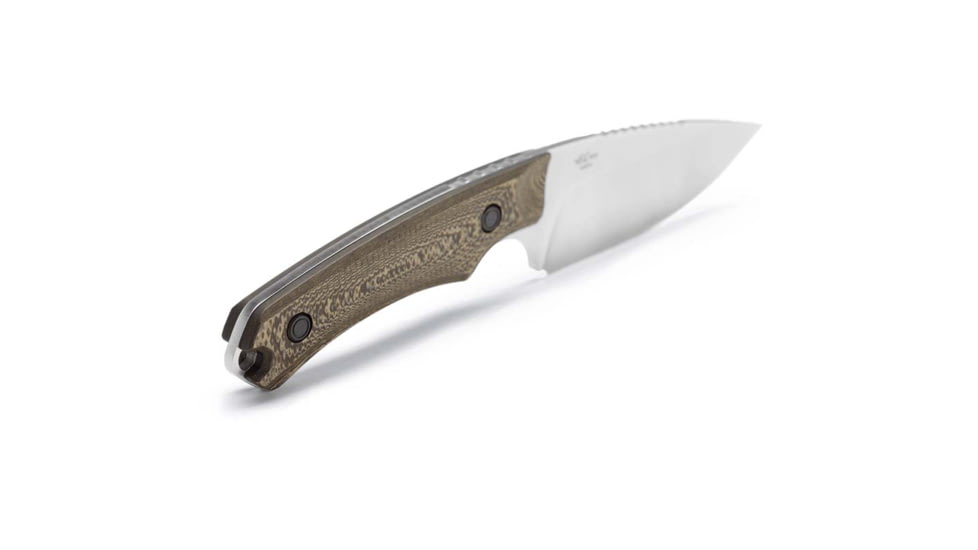 Buck Knives Alpha Hunter Richlite Knife, 8.13in Overall, 3.63in, S35VN, Satin Drop Point Blade, Richlite Handle, Leather Sheath, 13465