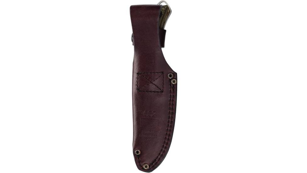 Buck Knives Alpha Scout Richlite Knife, 6.63in Overall, 2.88in, S35VN, Satin Drop Point Blade, Richlite Handle, Leather Sheath, 13463