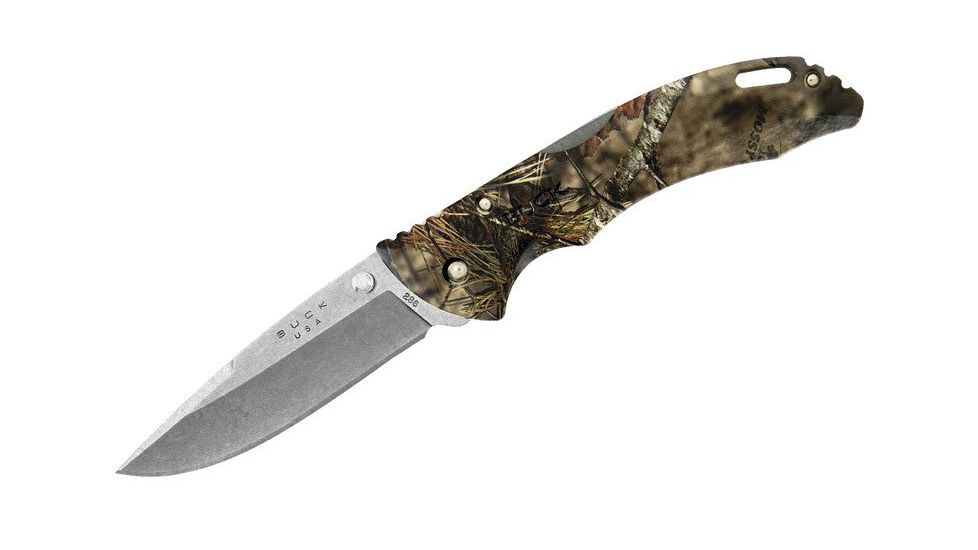 Buck Knives Bantam BHW Folding Knife, 3.63 in, 420HC Stainless Steel, Drop Point Blade, Injection Molded, Mossy Oak Country Camo, 0286CMS24B/10317