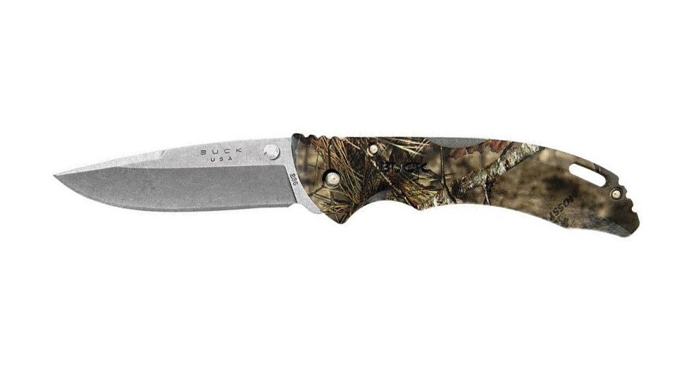 Buck Knives Bantam BHW Folding Knife, 3.63 in, 420HC Stainless Steel, Drop Point Blade, Injection Molded, Mossy Oak Country Camo, 0286CMS24B/10317
