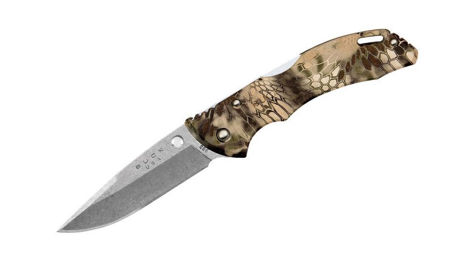 Buck Knives Bantam BLW Folding Knife, 3 1/8in 420HC Stainless Steel Blade, Kryptek Highlander Camo 0285CMS26