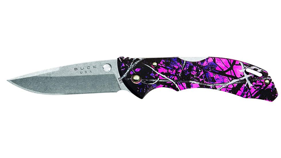 Buck Knives Bantam BLW Folding Knife, 3 1/8in 420HC Stainless Steel Blade, Muddy Girl Camo, 0285CMS31