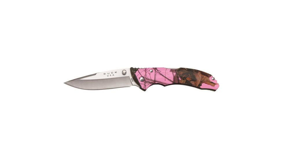 Buck Knives Bantam BLW Knife, Mossy Oak Pink 3669