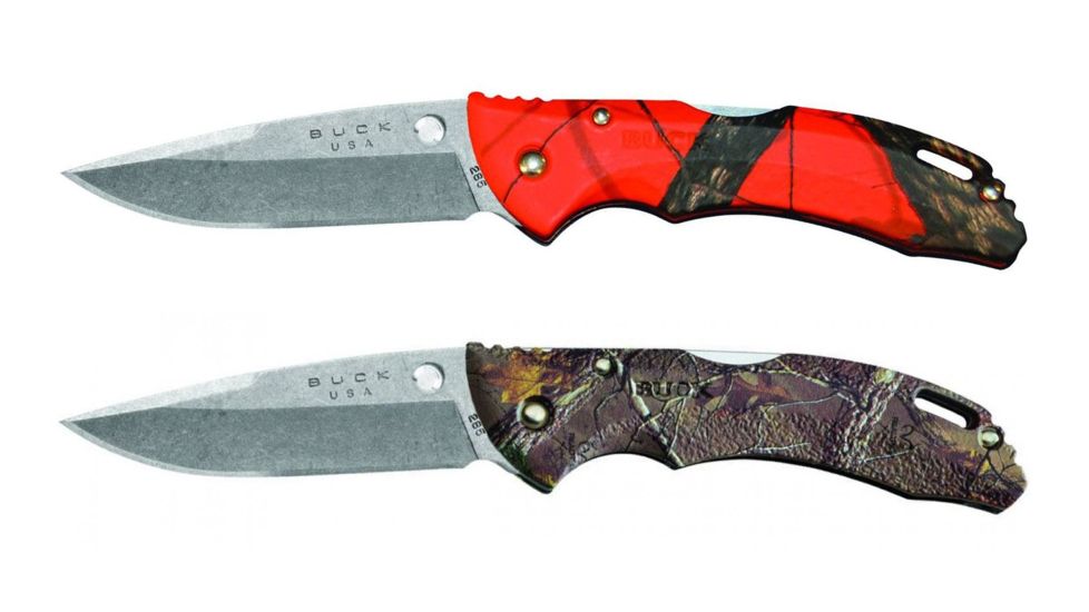 Buck Knives Bantam Folding Knife, Mossy Oak/Orange Blaze, Realtree Xtra Camo