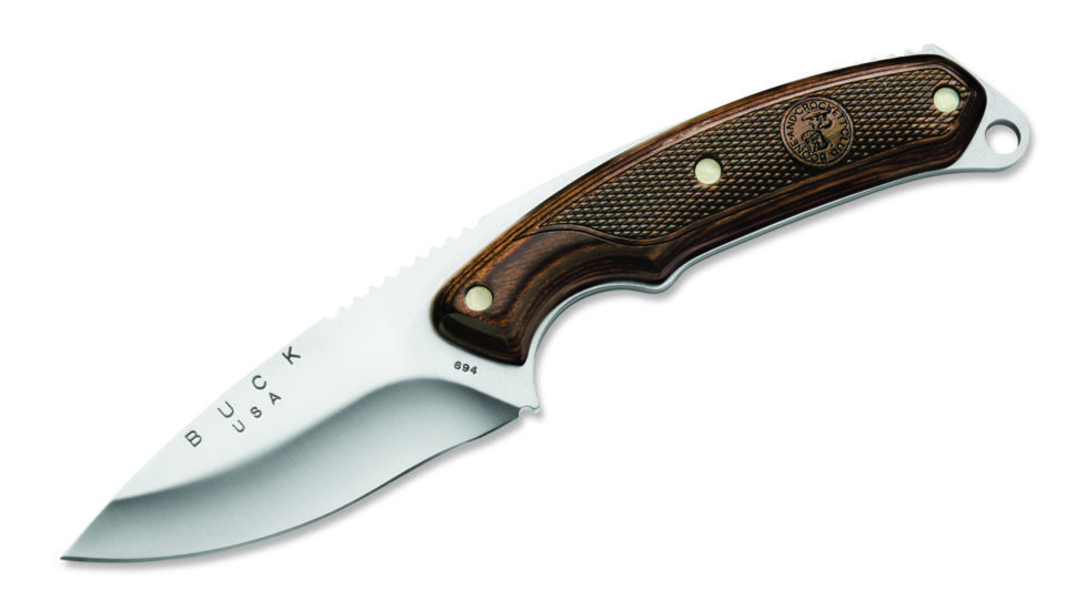 Buck Knives Boone and Crockett Alpha Hunter Fixed Blade Knife, Heritage Walnut Handle 0694WASBC