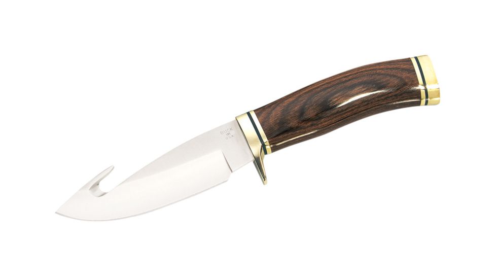 Buck Knives Buck Zipper Fixed Blade Knife, 4.125 in, 420HC Stainless Steel, Drop Point, Walnut, Brown, 0191BRGB/2550