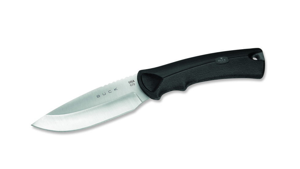 Buck Knives BuckLite MAX Large Fixed Blade Knife, Drop Point Blade, Black Handle 0679BKS