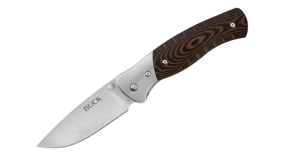 Buck Knives Folding Selkirk Knife, 3 9/10in 420HC Stainless Steel Blade 0836BRS