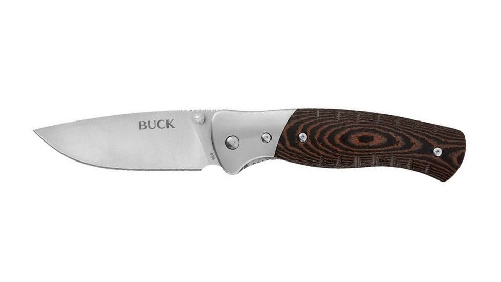 Buck Knives Folding Selkirk Knife, 3 9/10in 420HC Stainless Steel Blade, 0836BRS