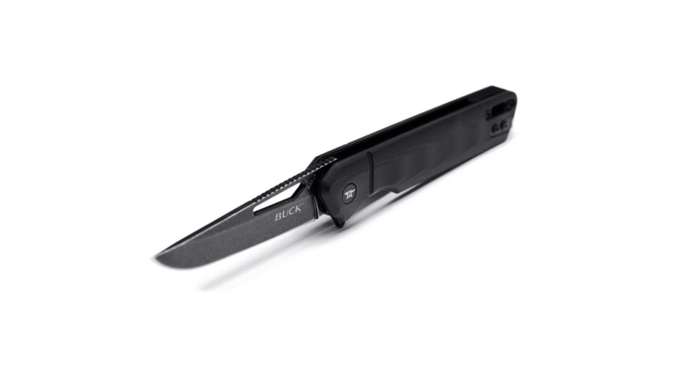 Buck Knives Infusion Linerlock A/O Assisted Opening Folding Knife, 3.25 in, Stainless Steel, Modified Tanto, G10, Black, 0239BKSB/13543