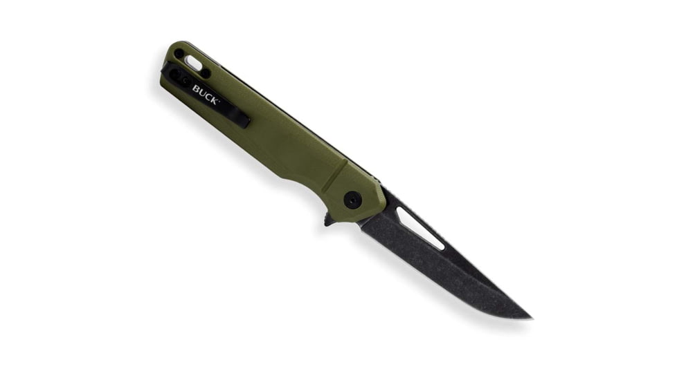 Buck Knives Infusion Linerlock Assisted Opening Folding Knife, 3.25 in, Stainless Steel, Modified Tanto, G10, OD Green, 0239GRSB/13541