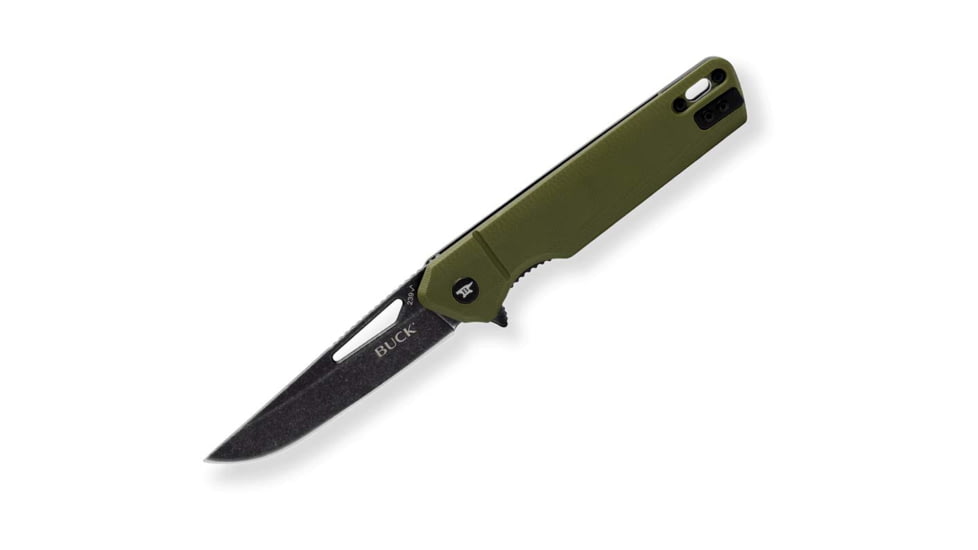 Buck Knives Infusion Linerlock Assisted Opening Folding Knife, 3.25 in, Stainless Steel, Modified Tanto, G10, OD Green, 0239GRSB/13541