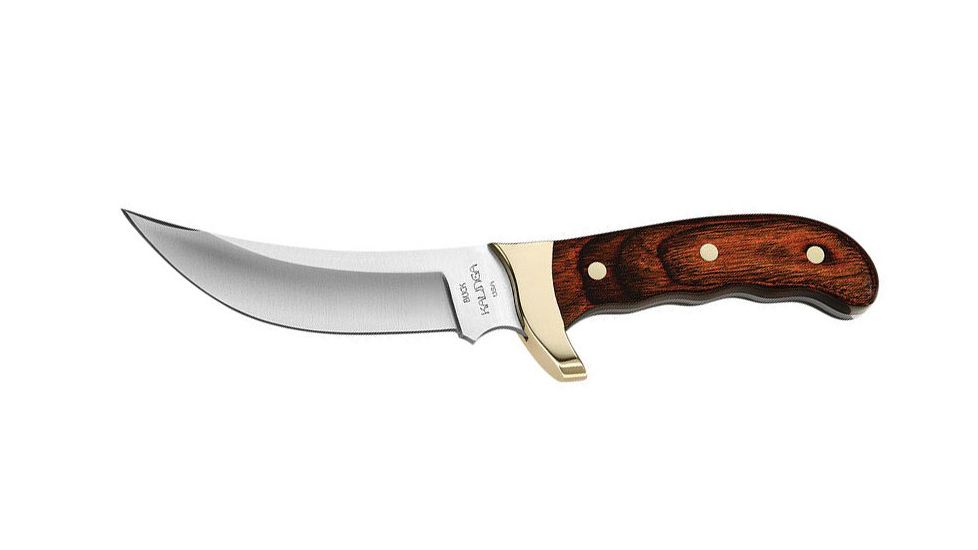 Buck Knives Kalinga, Rosewood Handle, Plain, Leather Sheath, NO 401RWS