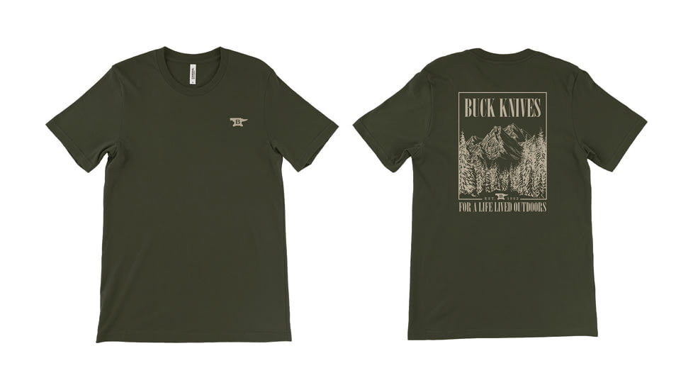 Buck Knives Life Lived Outdoors T-Shirt - Men's, 2XL, Black, 13216