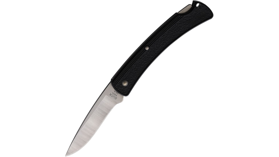 Buck Knives Bucklite Folding Knife, 3.75in Closed, 2.75in, Stainless Steel, Satin Blade, Black ABS Handle, 3793