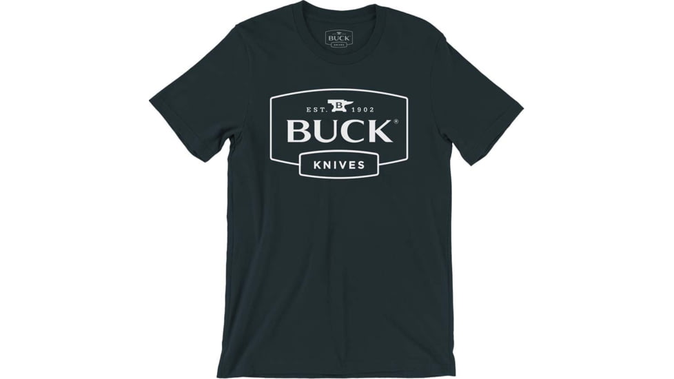 Buck Knives Front Logo T-Shirt - Men's, Indigo, Large, Cotton, 13402