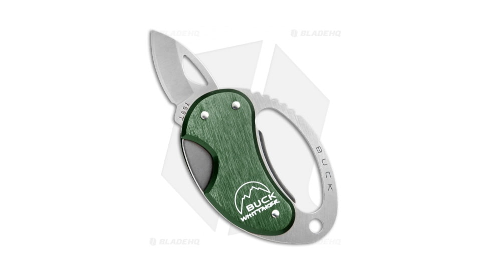 Buck Knives Metro Liner Folding Knife, 1.125in, 420 Stainless Steel, Drop Point Blade, Aluminum Green Handle, Steel/Green, 3.50in, BHQ-71300