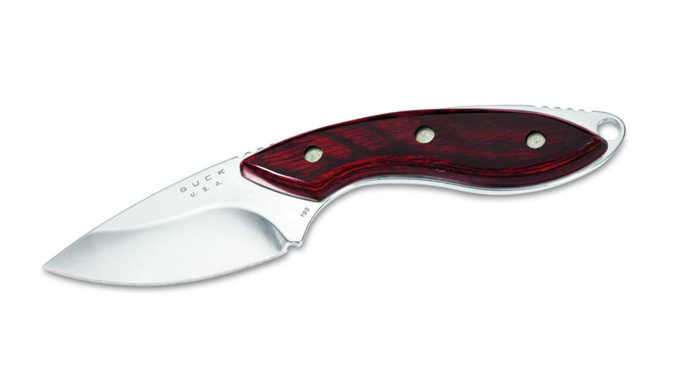 Buck Knives Mini Alpha Hunter Combo, 420HC Steel Blade and Rosewood Dynmondwood Handle w/PakLite Guthook 0195RWSVP
