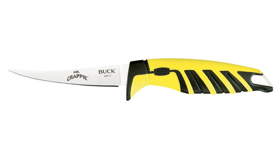 Buck Knives Mr. Crappie Slab Shaver, 4in 420J2 Steel Fixed Blade, 0232YWS