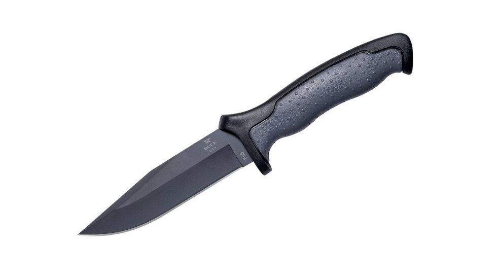 Buck Knives Nighthawk Fixed Blade Knife, 4.875in, 420HC Steel, Reinforced Molded Nylon with a Dynaflex Handle 0655GYS