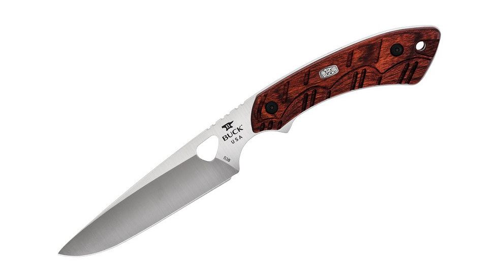 Buck Knives Open Season Game Fixed Blade Knife, 4 1/4in 420HC Stainless Steel Blade, Small 0538RWS