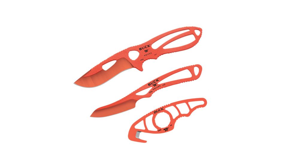 Buck Knives Paklite Field Master Kit, w/Orange Traction Coating, Mossy Oak, Satin Finish, 420Hc Stainless Steel Blade, 0141ORSVP1