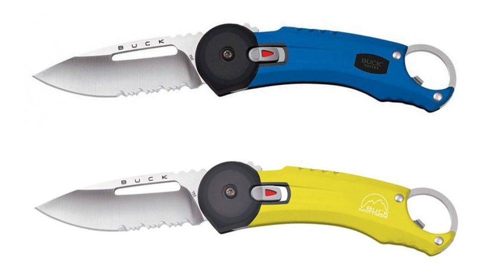 Buck Knives Redpoint Folding Knife, Blue, Yellow