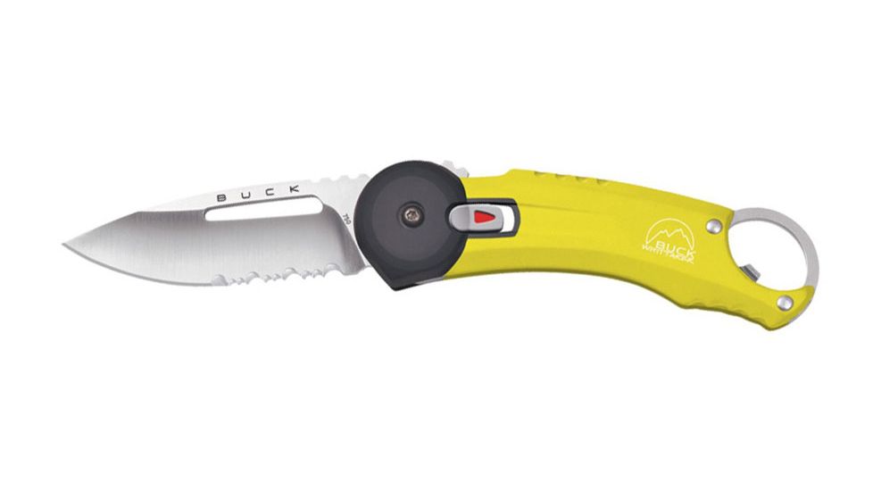 Buck Knives Redpoint Folding Knife, Yellow, Box, 0750YWX3053