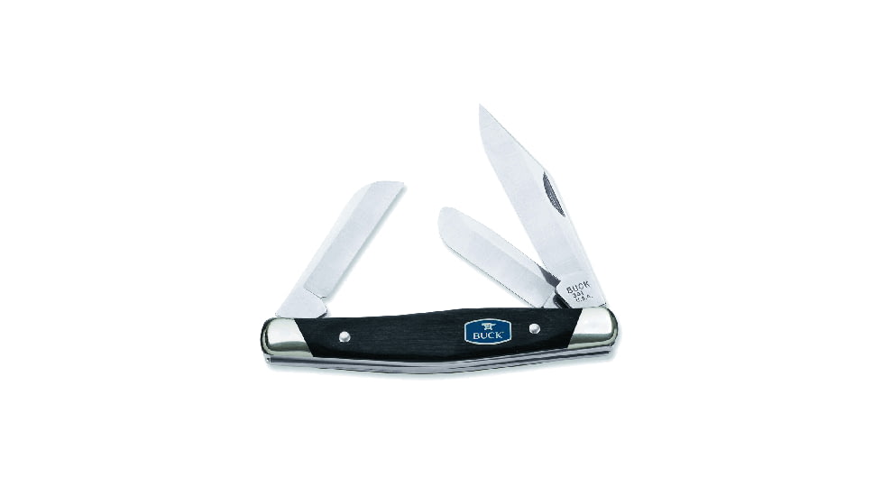Buck Knives Stockman Folding Knife, Charcoal Dw, Cc Clam, 0301GYS3186