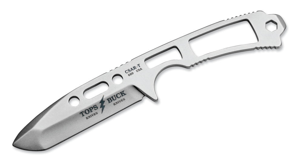 Buck Knives TOPS/Buck CSAR-T Liaison Fixed Blade Knife, Stainless Steel Handle, 0680SSS