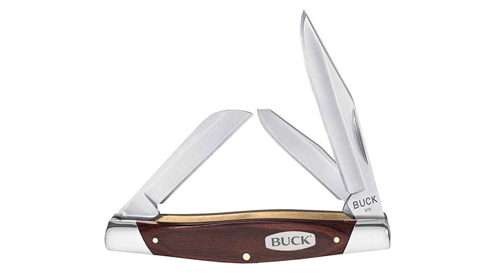 Buck Knives Trio 420J2 Stainless Steel Woodgrain, 0373BRS
