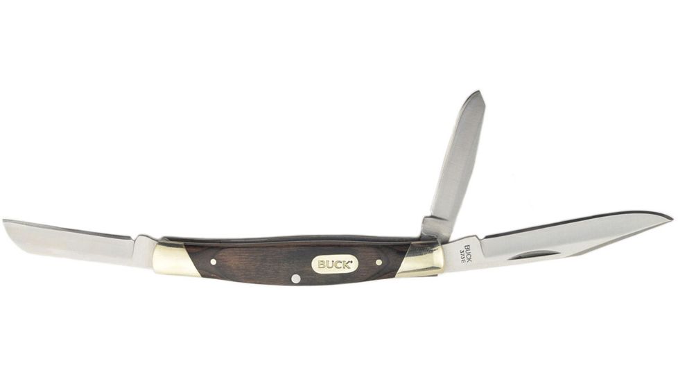 Buck Knives Trio 420J2 Stainless Steel Woodgrain, 0373BRS