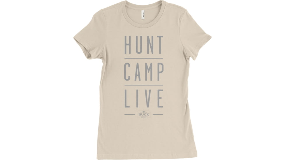 Buck Knives Womens Hunt/Camp T-Shirt, Tan, X-Large, 11602