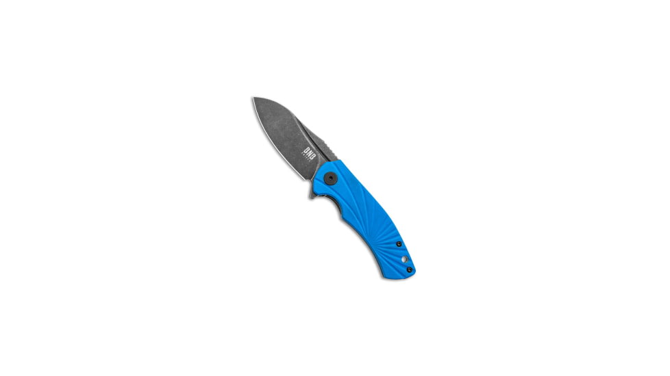 Buck N Bear Buck N Bear Blue Fin Frame Lock Knife Titanium/Blue G-10 3" Black SW, Blue, Sandvik 14C28N, adult, BHQ-140558