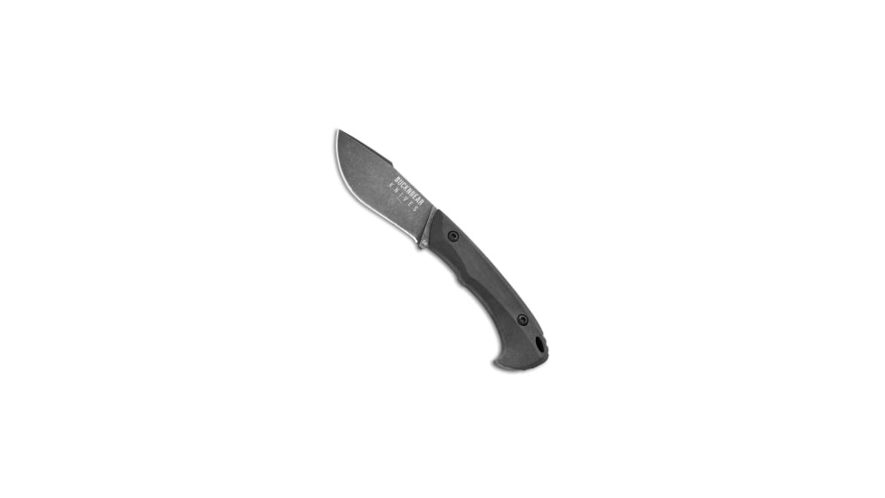 Buck N Bear Buck N Bear Dark Piranha Fixed Blade Knife Black G-10 3.5" Black SW, Black, D2, adult, BHQ-71179